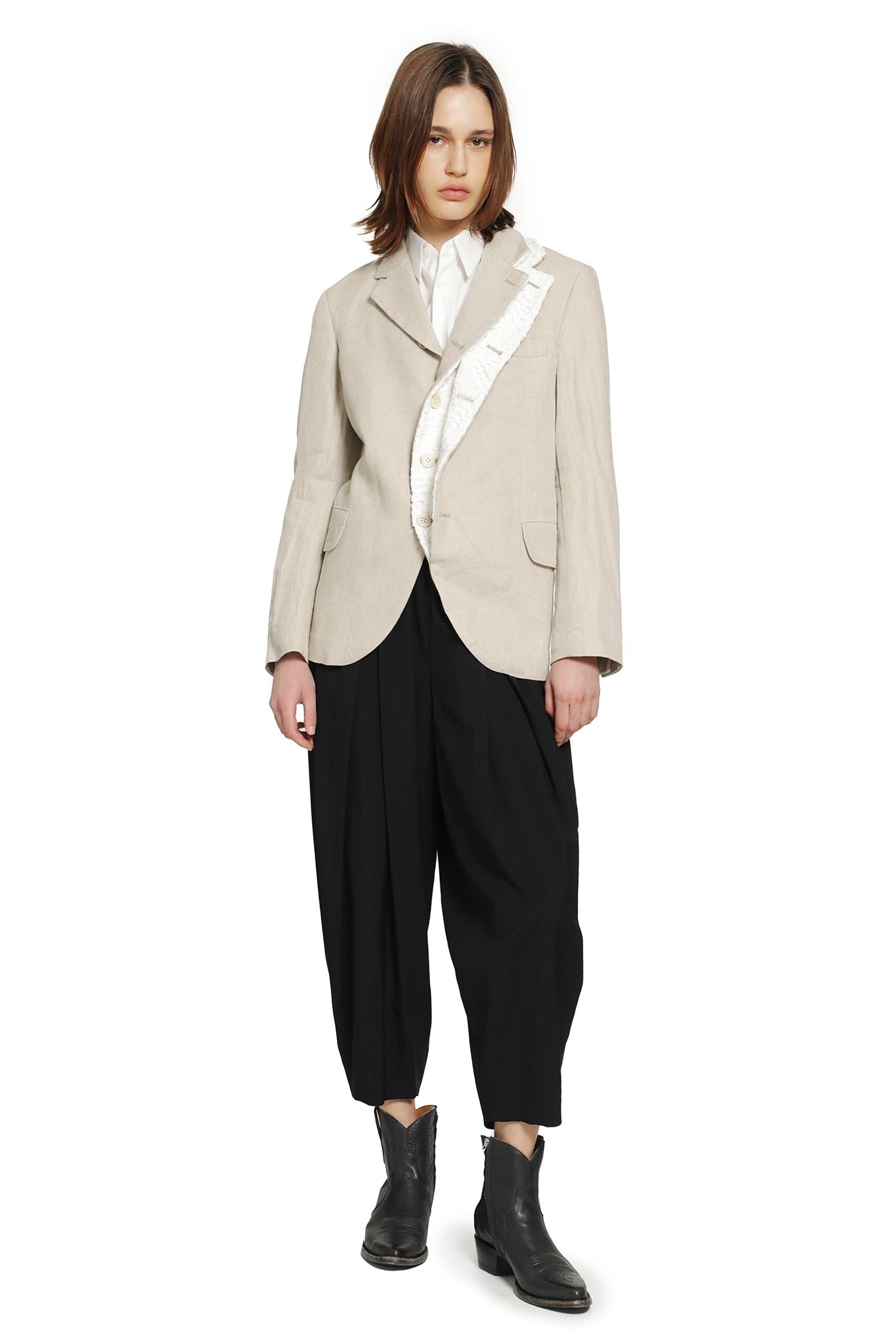 Deconstructed Linen Blazer