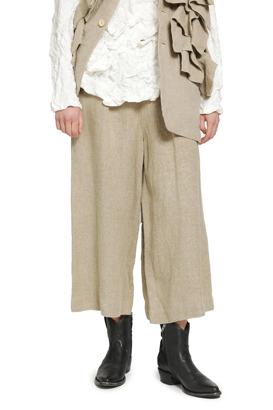 Cropped Linen Pants