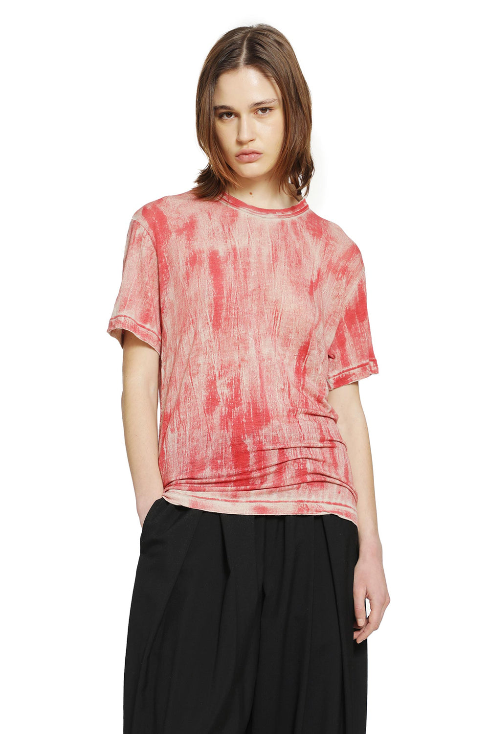 COMME DES GARCONS Overdyed Linen T-Shirt woman