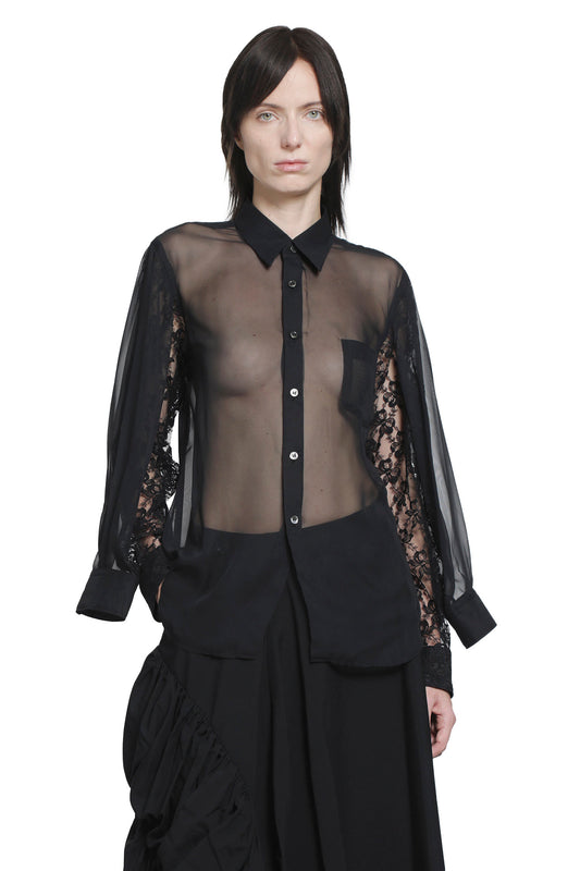 Mesh and Lace T-Shirt