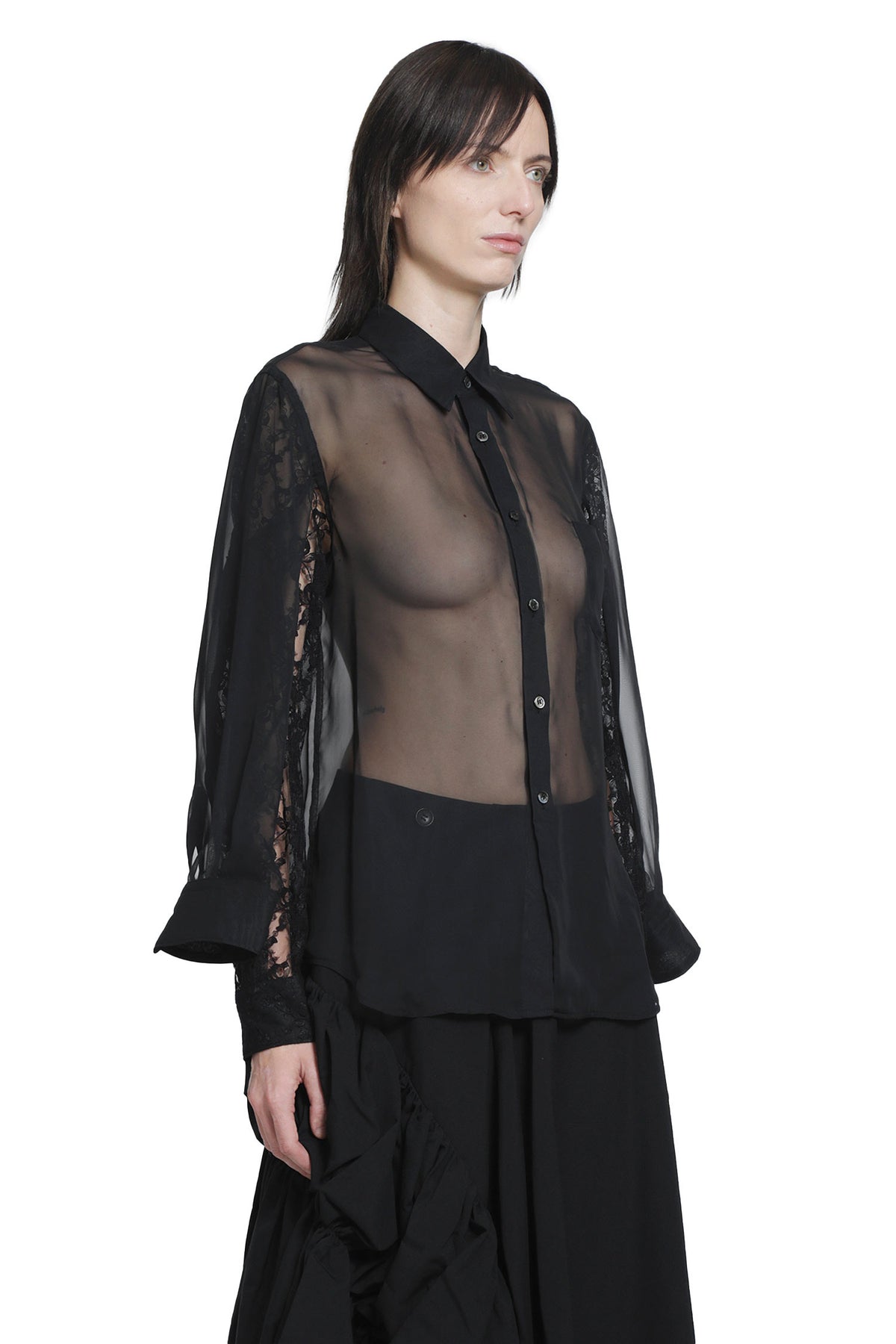 Mesh and Lace T-Shirt