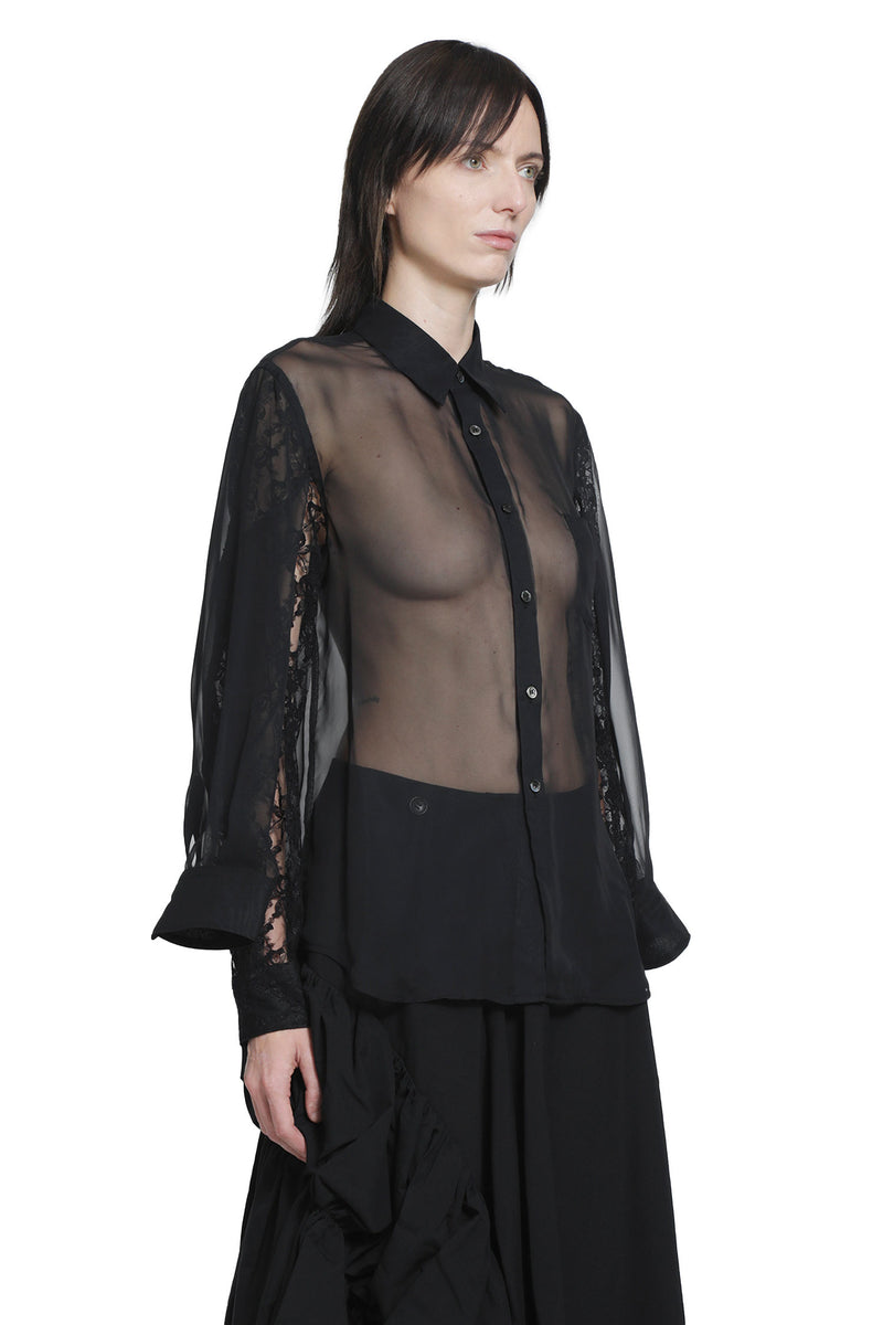 COMME DES GARCONS Mesh and Lace T-Shirt woman