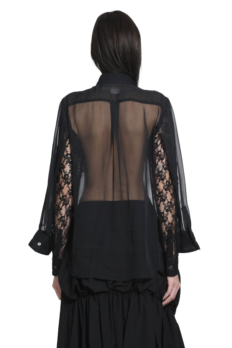 COMME DES GARCONS Mesh and Lace T-Shirt woman