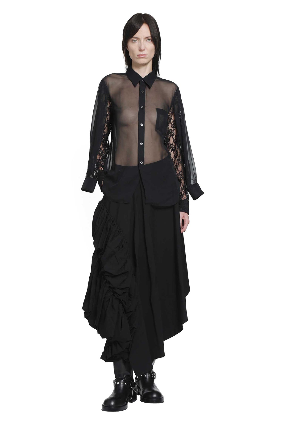 Mesh and Lace T-Shirt