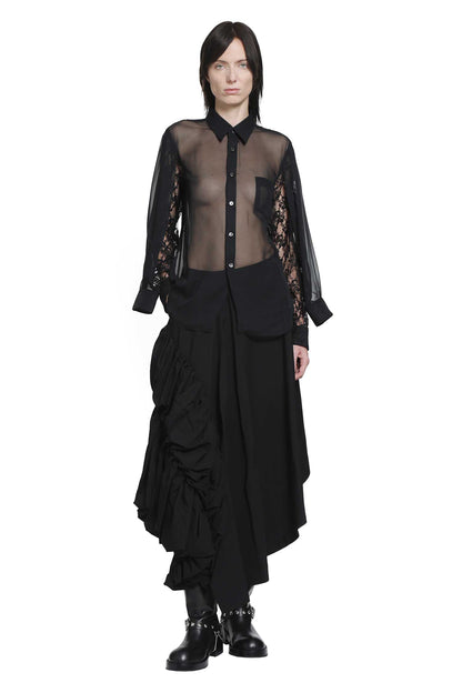 Mesh and Lace T-Shirt