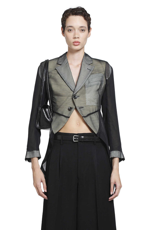 Sheer Nylon Long Blazer