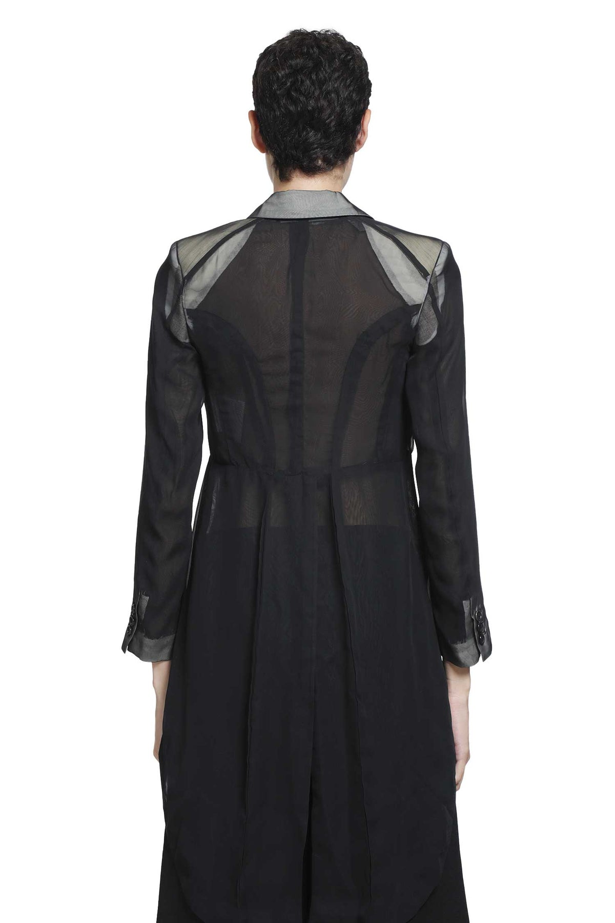 COMME DES GARCONS Sheer Nylon Long Blazer woman