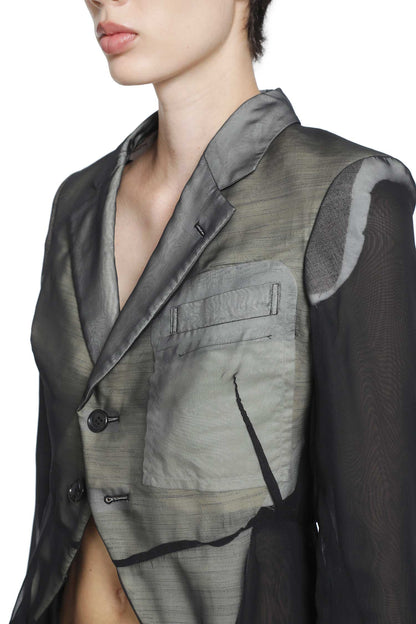 Sheer Nylon Long Blazer