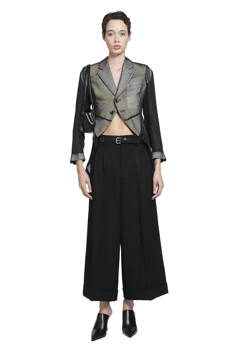 COMME DES GARCONS Sheer Nylon Long Blazer woman