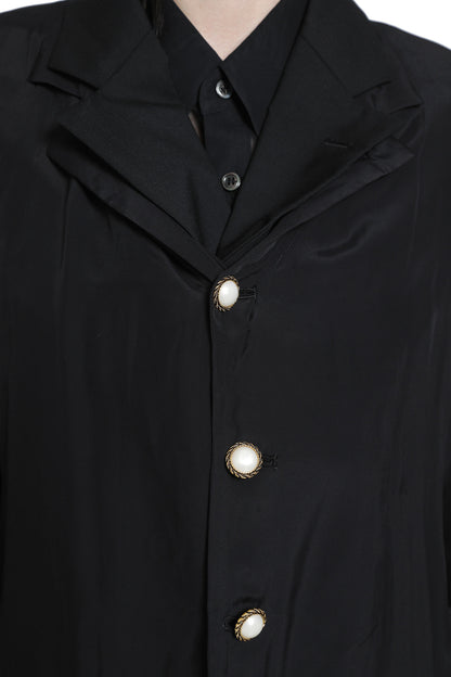 Layered Wool and Taffeta Blazer