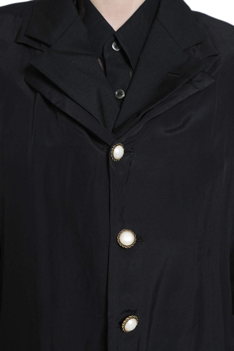 COMME DES GARCONS Layered Wool and Taffeta Blazer woman