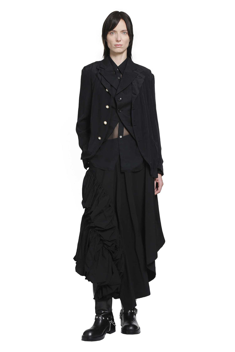 COMME DES GARCONS Layered Wool and Taffeta Blazer woman