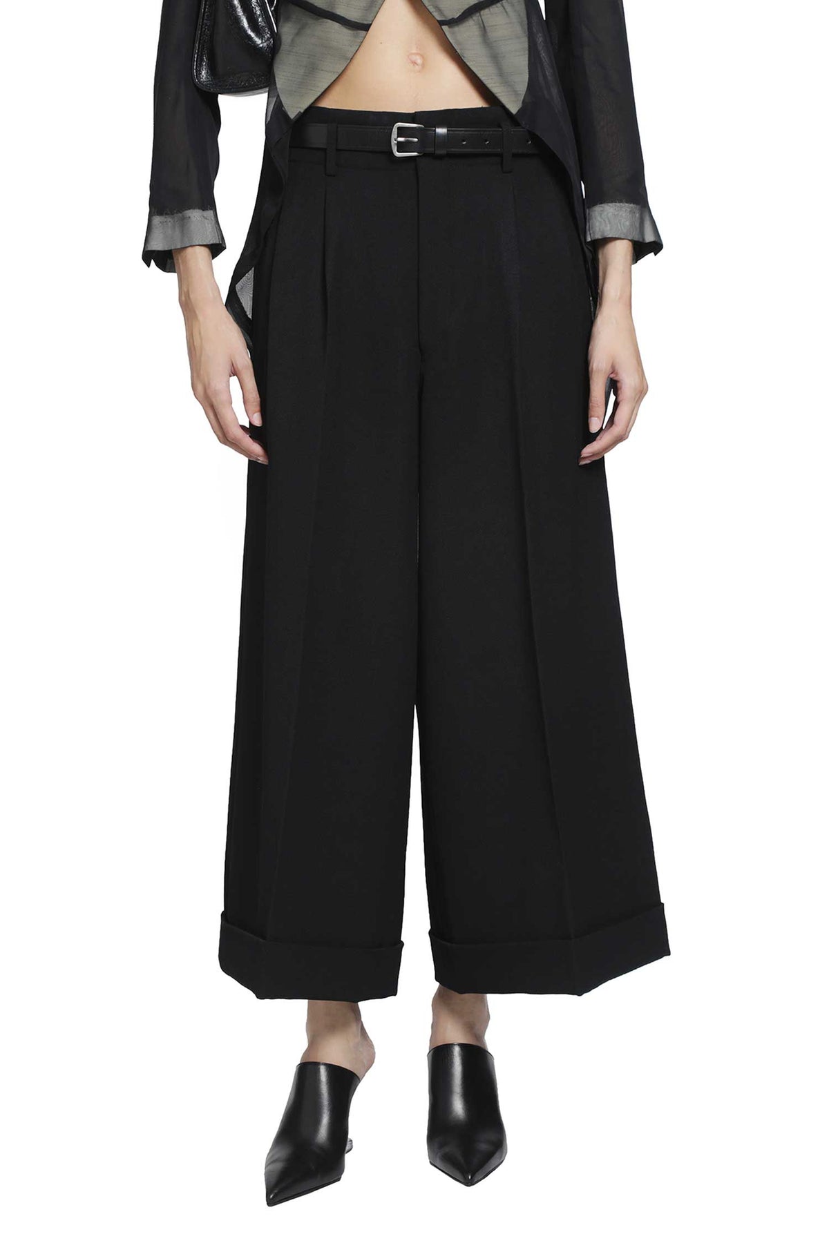 Cropped Wool Trousers