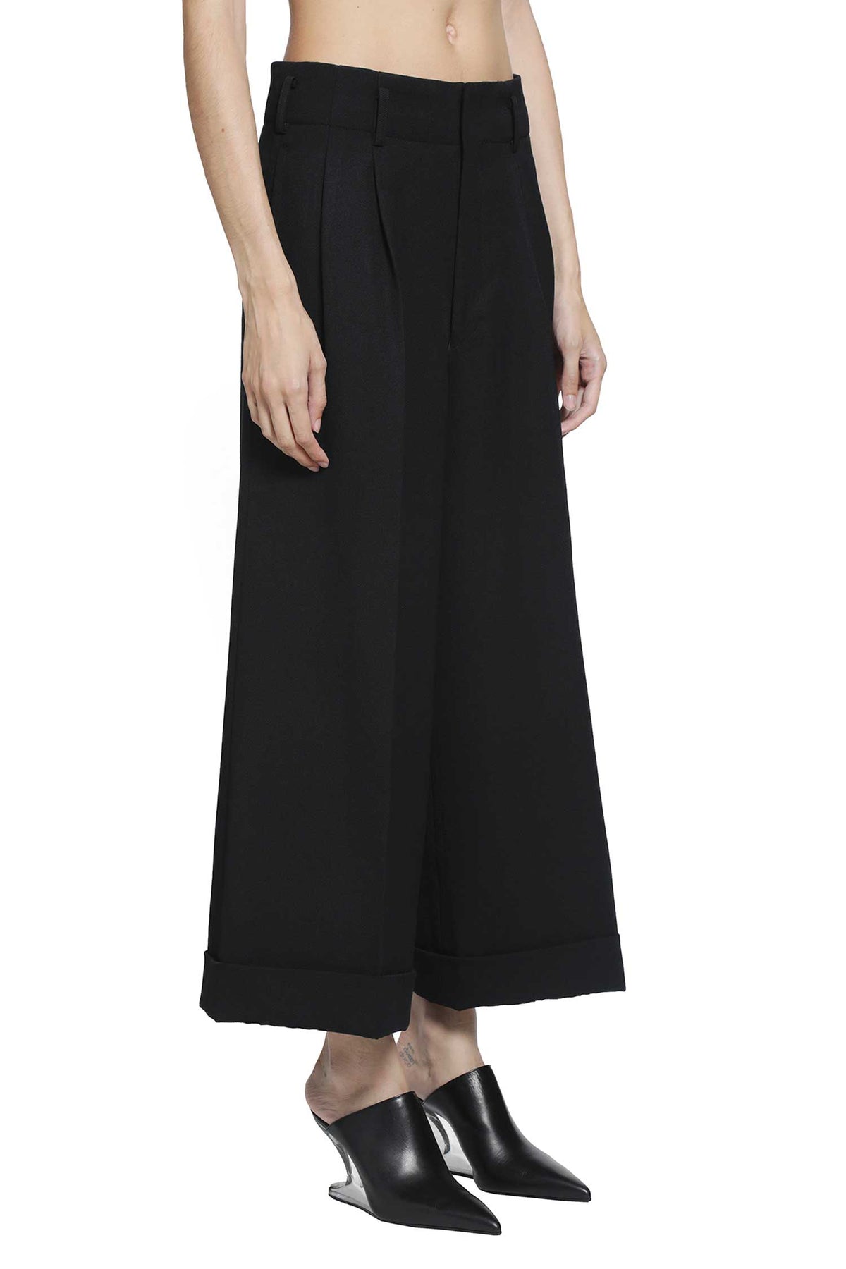 COMME DES GARCONS Cropped Wool Trousers woman