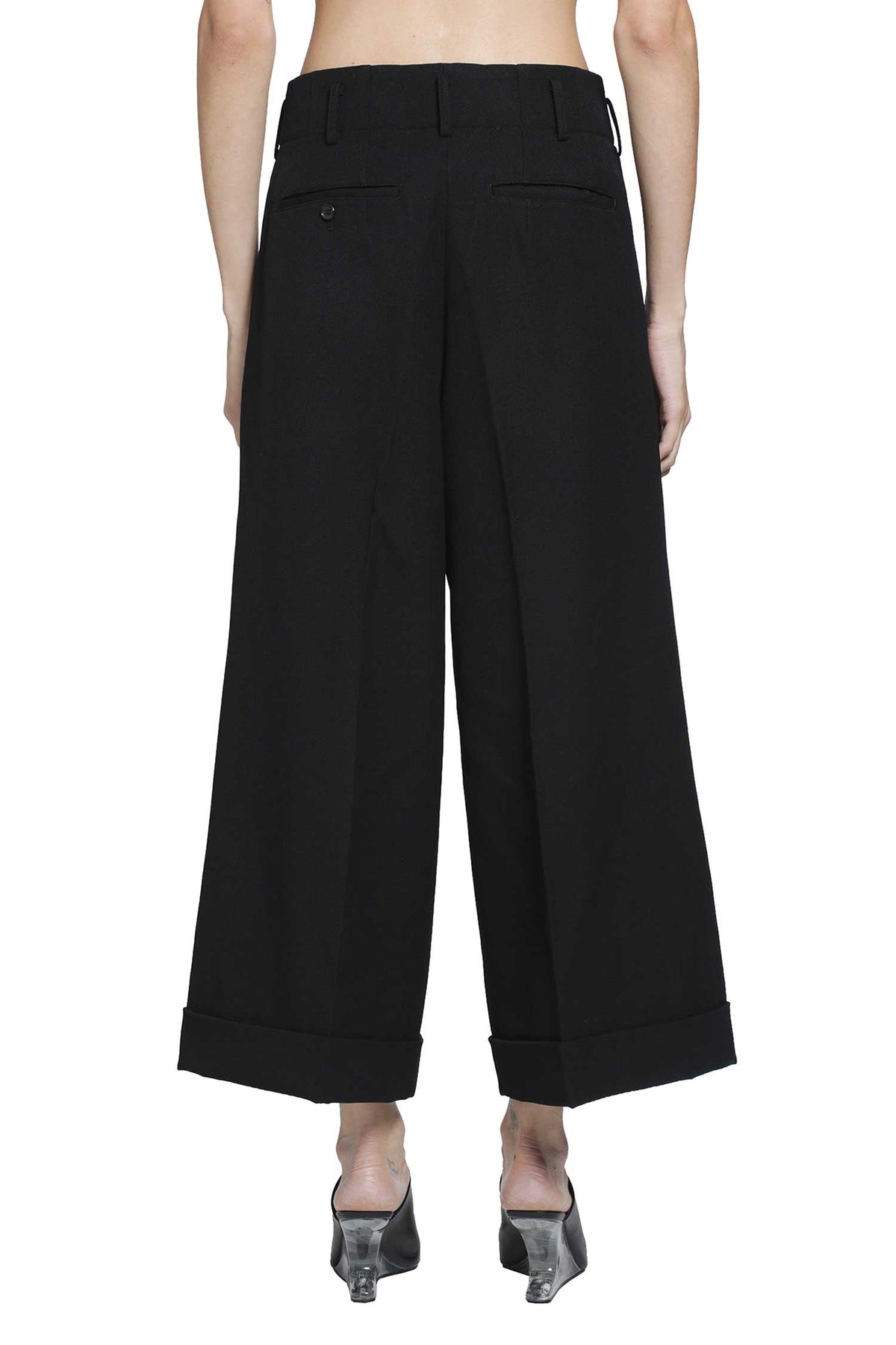 COMME DES GARCONS Cropped Wool Trousers woman