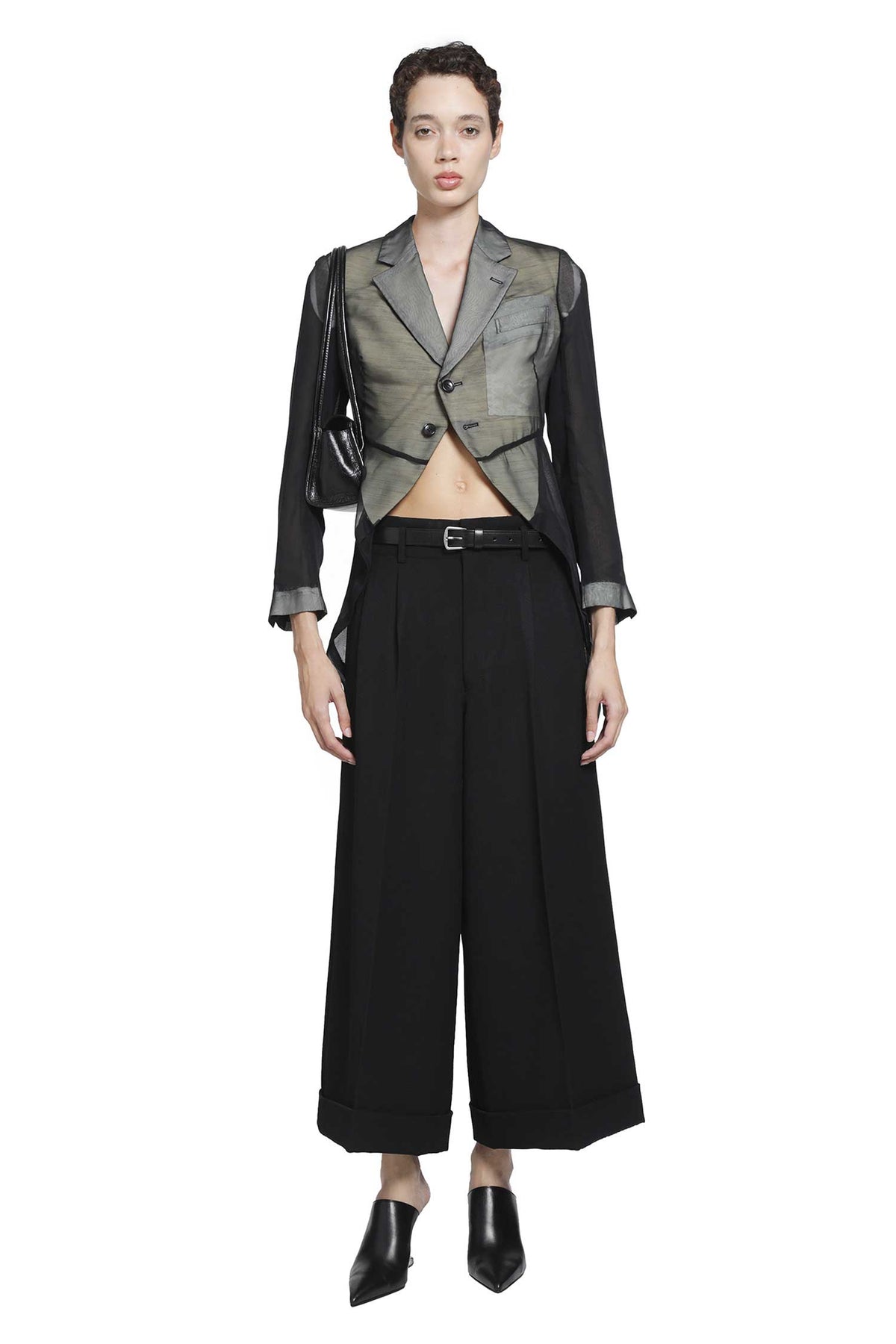 Cropped Wool Trousers