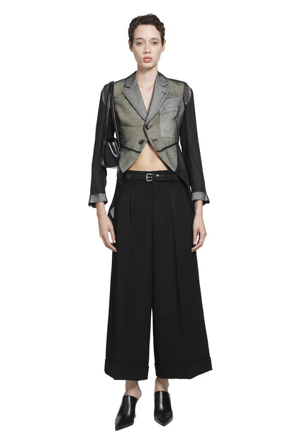 Cropped Wool Trousers