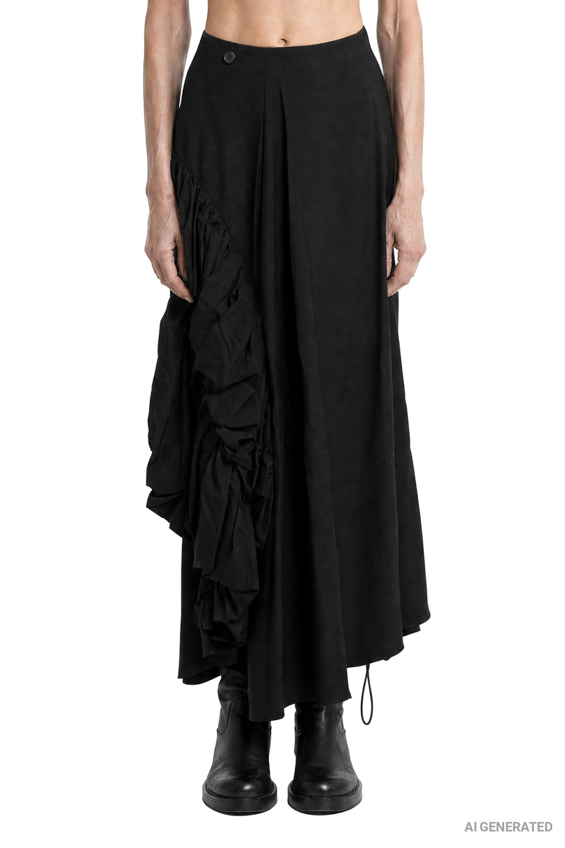 COMME DES GARCONS Draped Wool Skirt woman