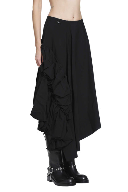 Draped Wool Skirt