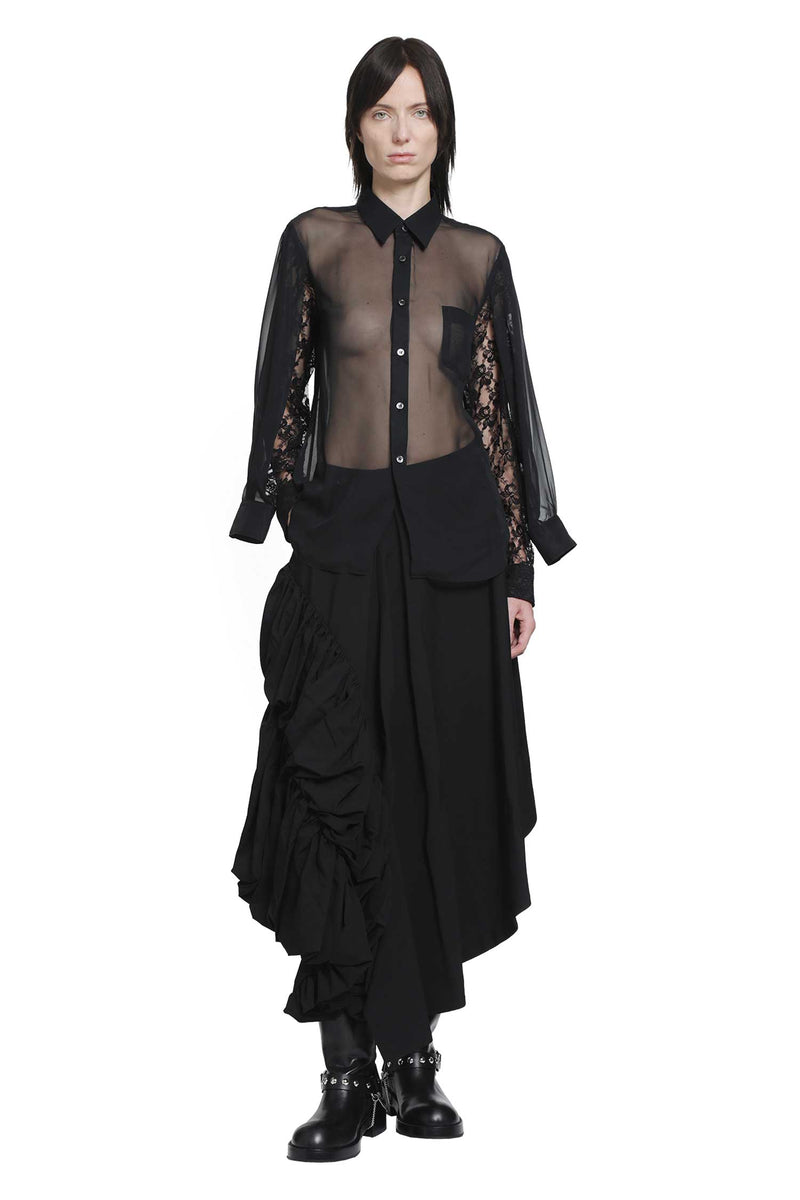 COMME DES GARCONS Draped Wool Skirt woman