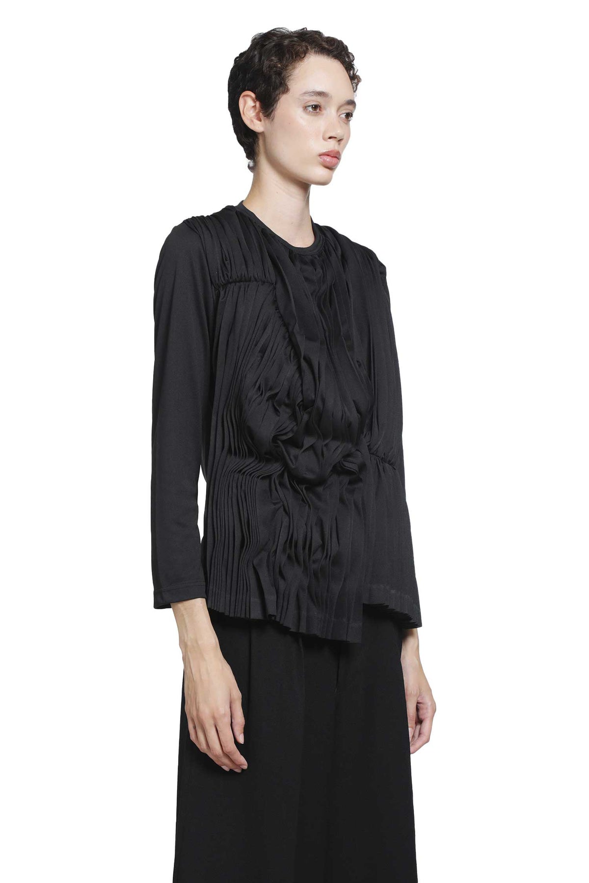 Pleated Nylon Top