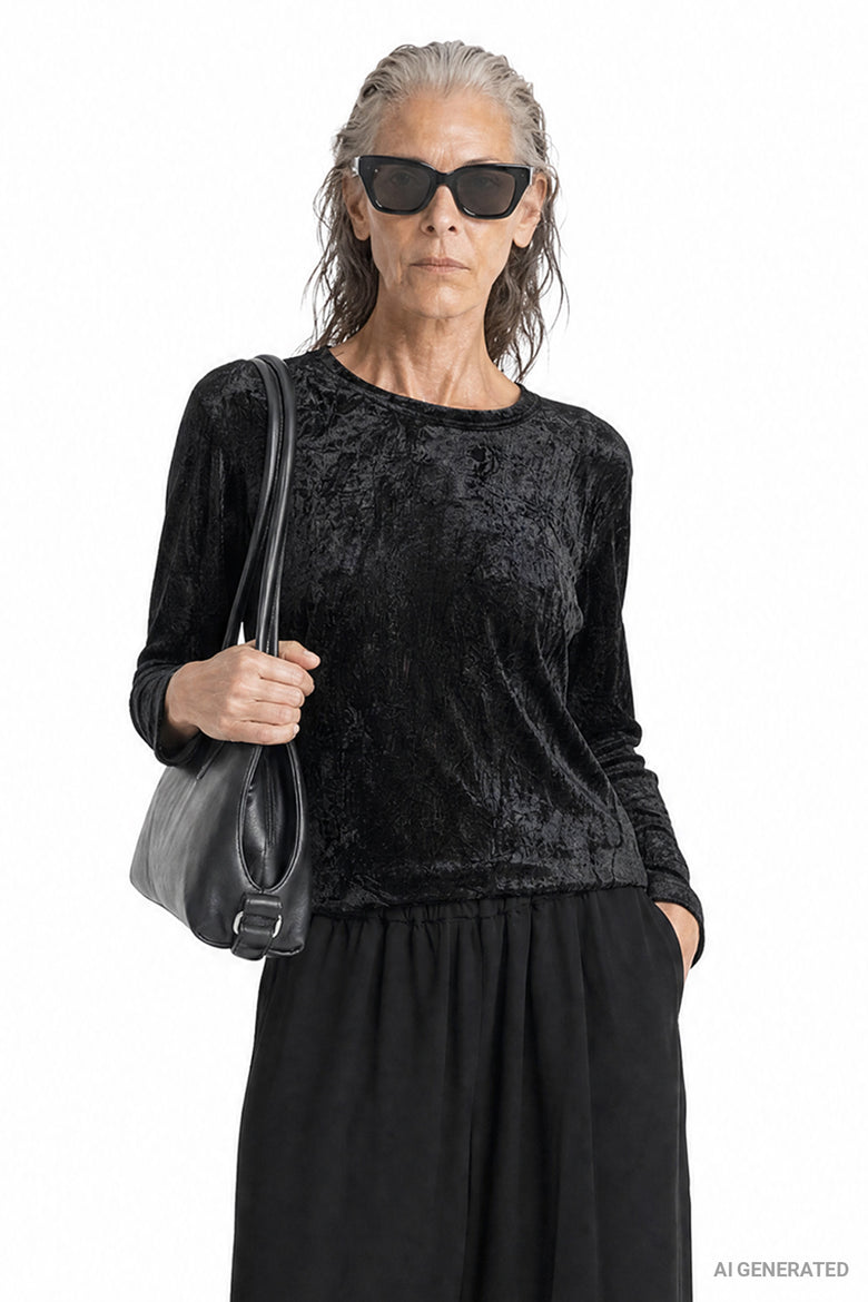COMME DES GARCONS Coated Lace Long Sleeve Top woman