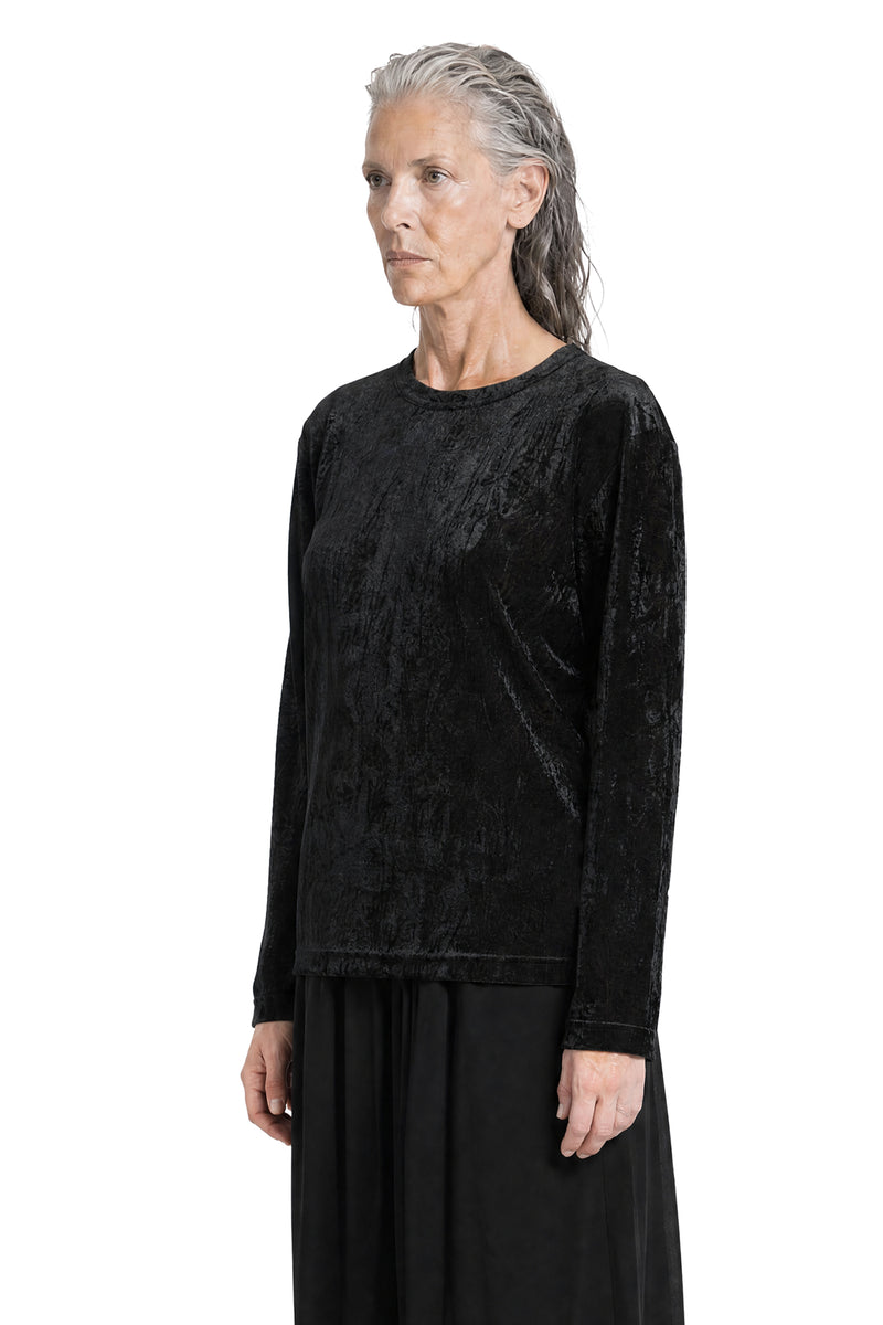 COMME DES GARCONS Coated Lace Long Sleeve Top woman