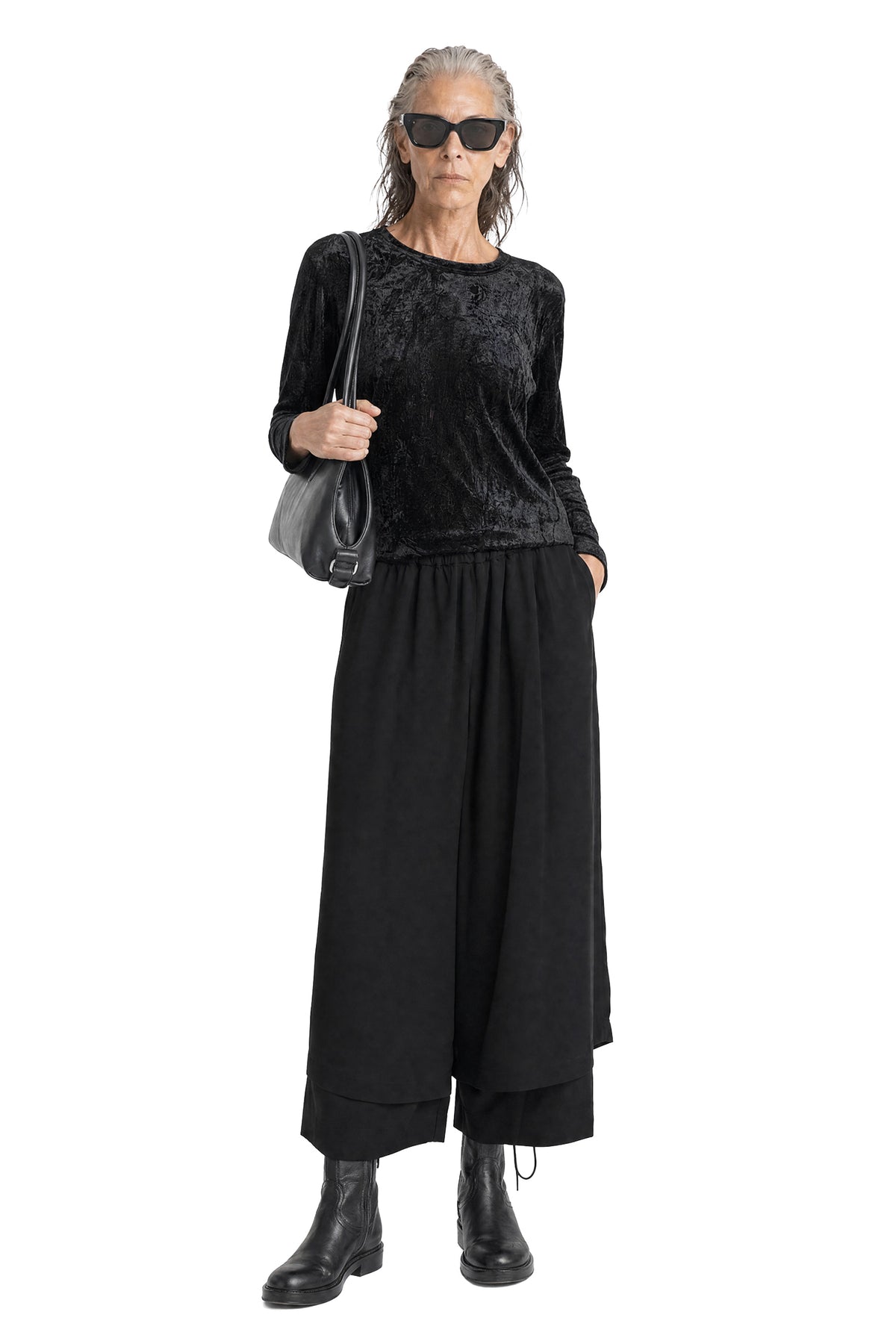 COMME DES GARCONS Coated Lace Long Sleeve Top woman