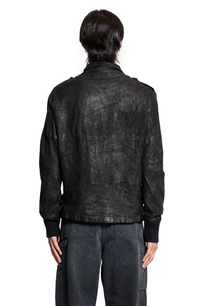 Waxed Lambskin Biker Jacket