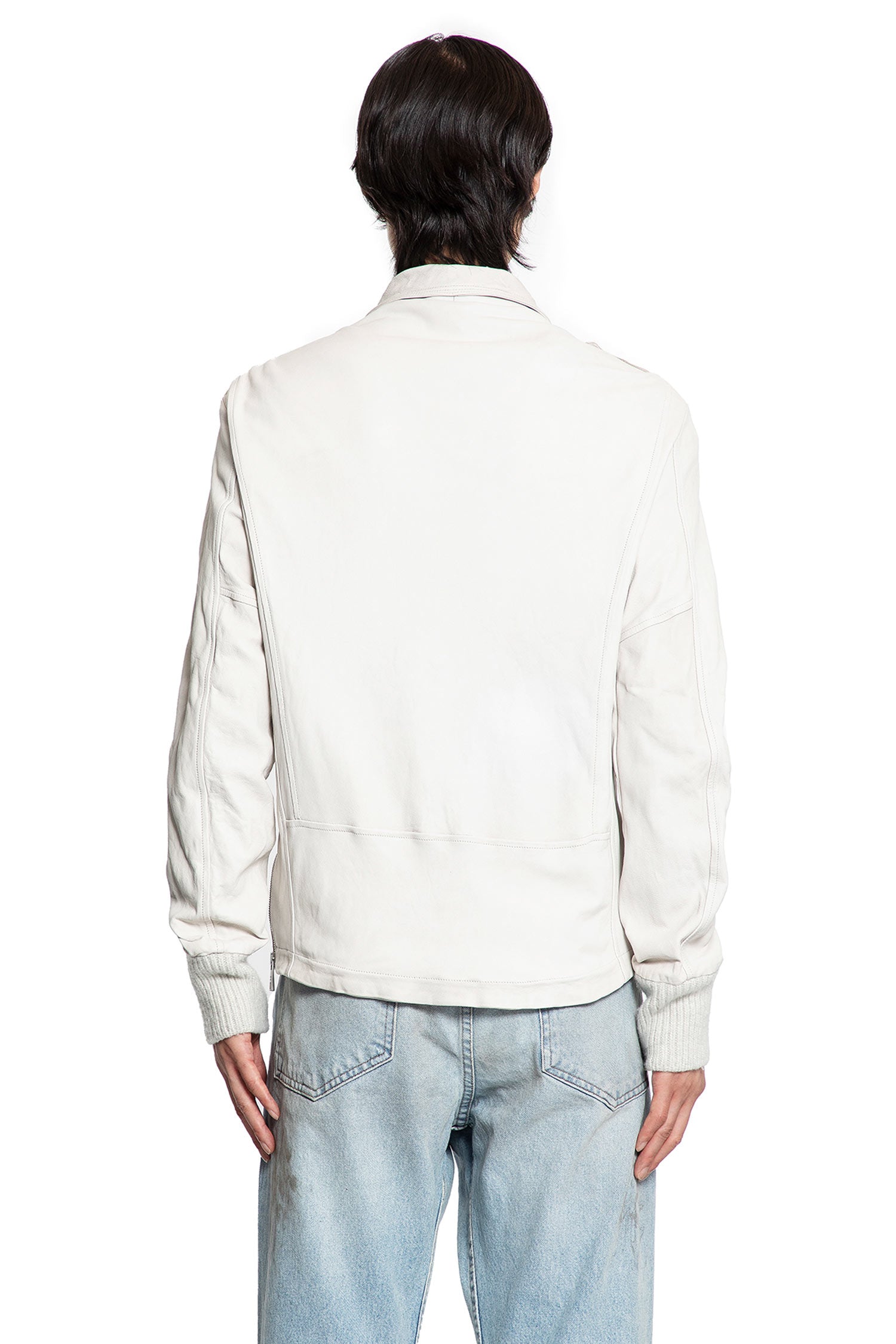 Crinkled faux Leather Biker Jacket