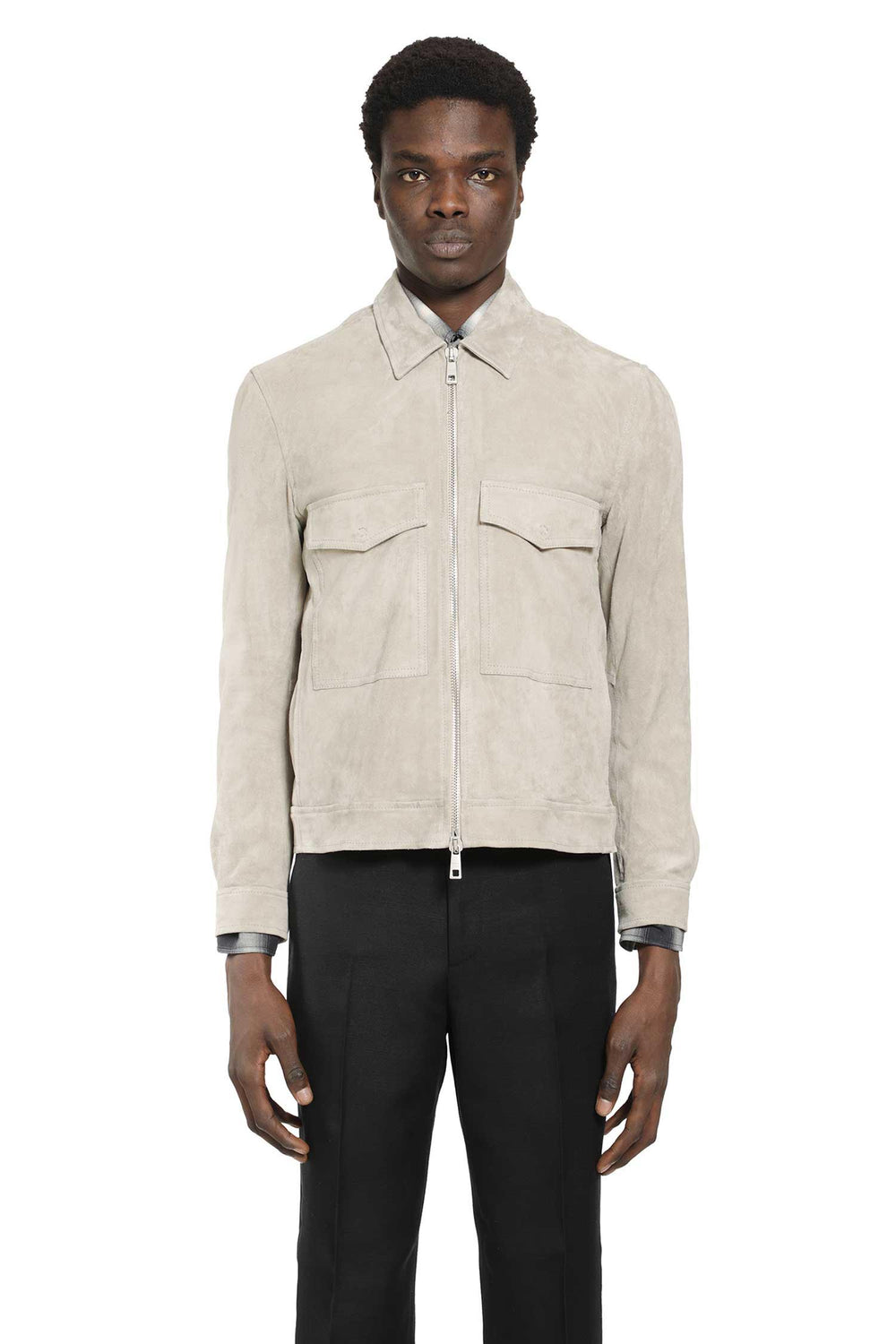 GIORGIO BRATO Leather Zip-Up Jacket man