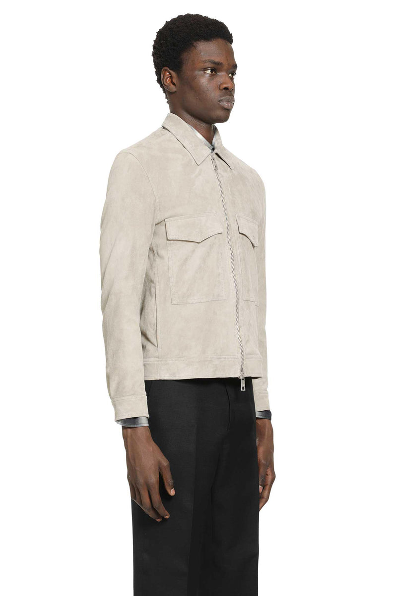 Leather Zip-Up Jacket