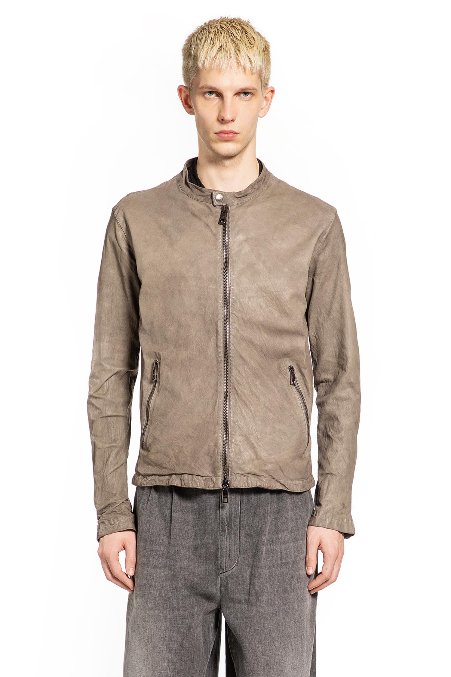 Vegetal Lambskin Biker Jacket