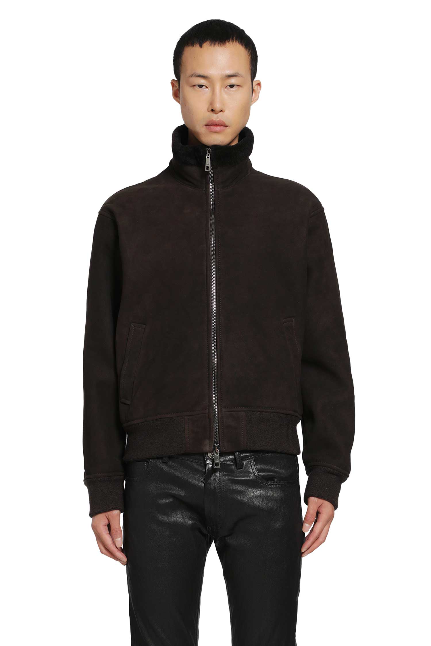 GIORGIO BRATO Zip-Up Leather Jacket man