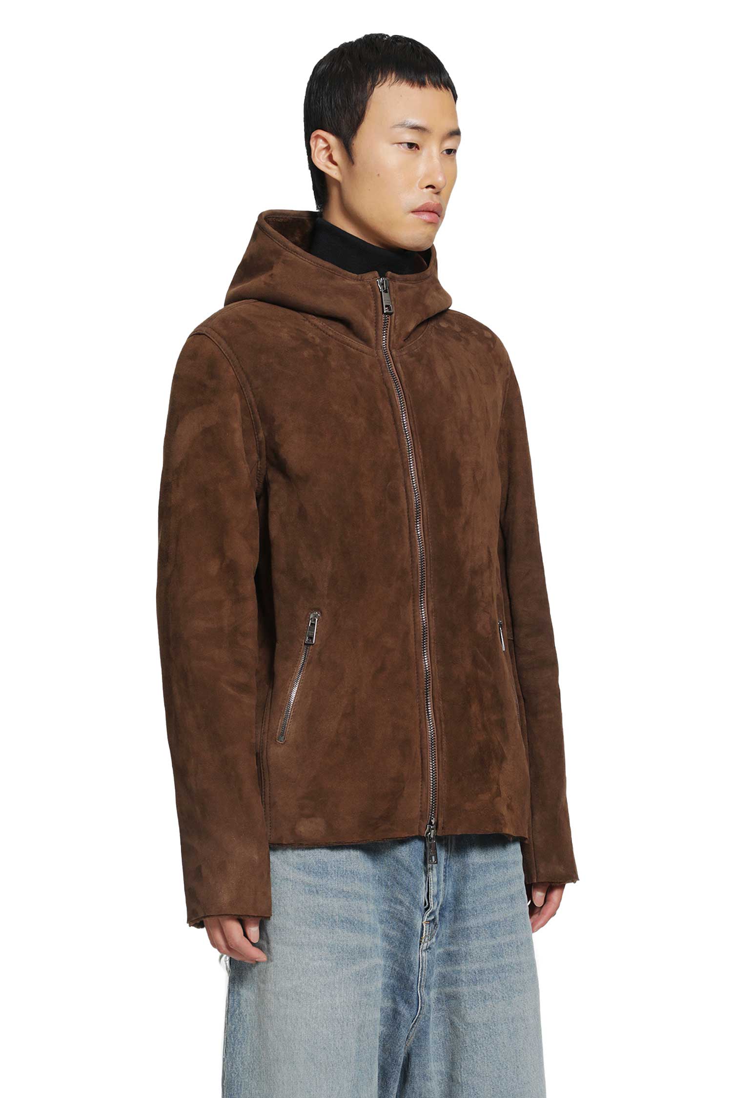 Hooded Suede Jacket