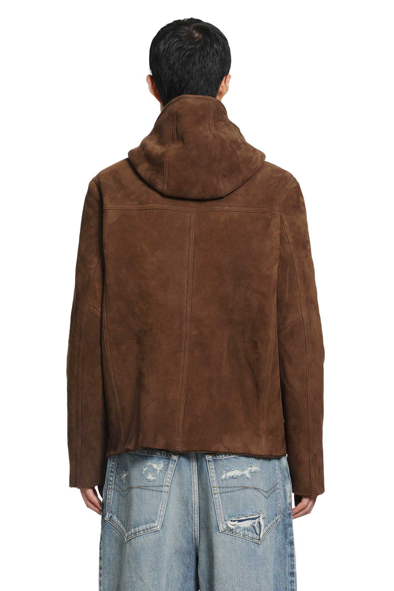 GIORGIO BRATO Hooded Suede Jacket man