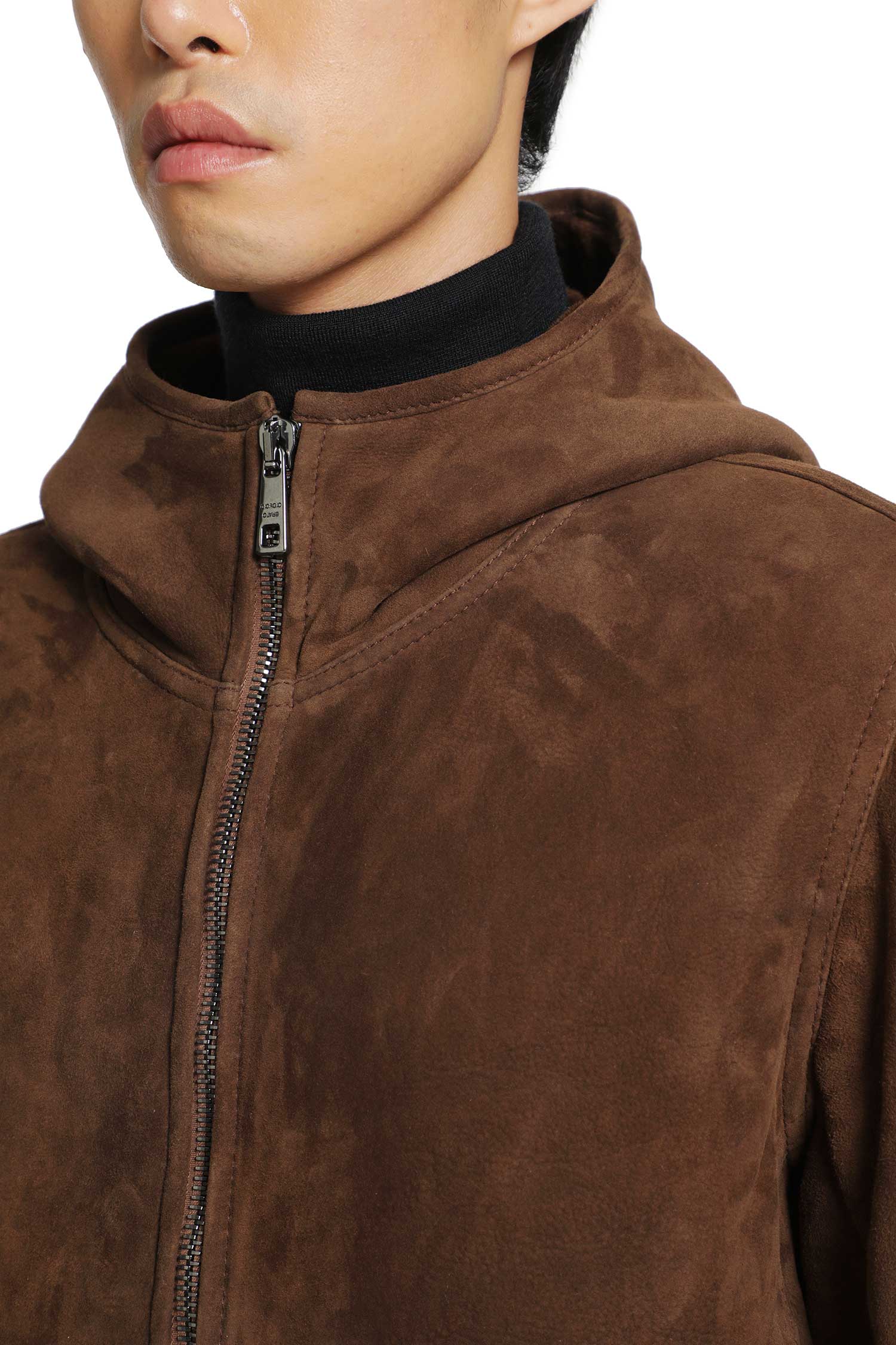 Hooded Suede Jacket