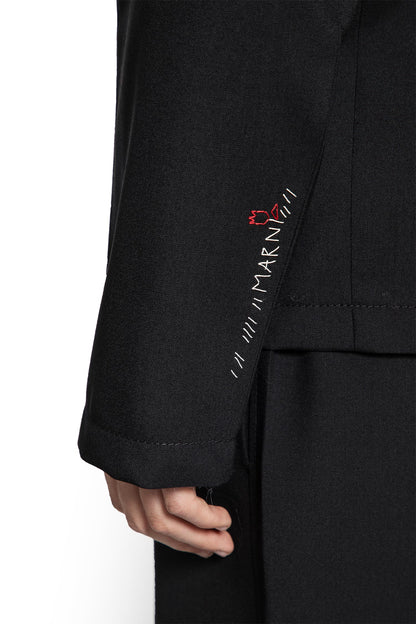 Wool Jacket with Corduroy Collar