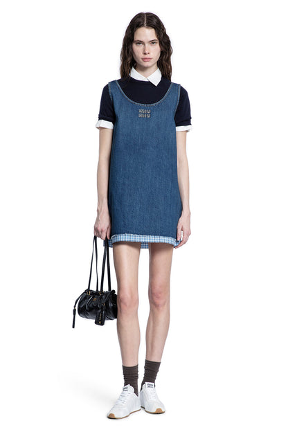 MIU MIU WOMAN BLUE DRESSES