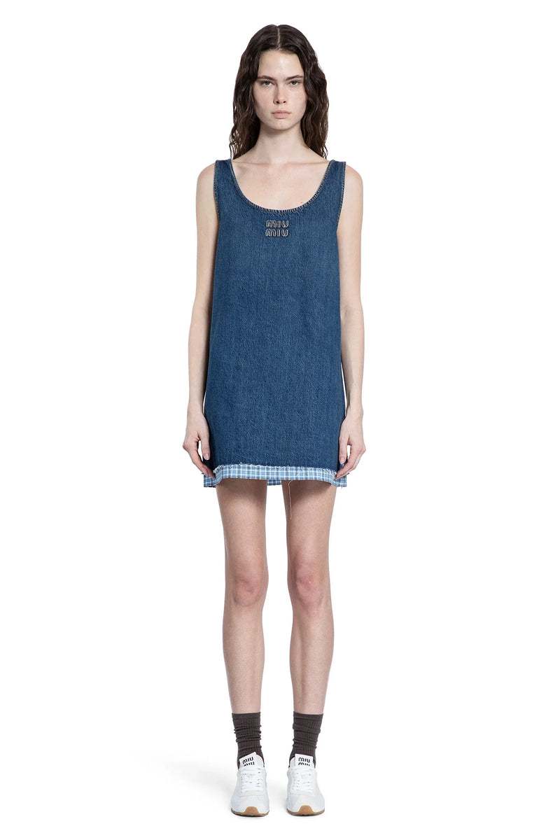 MIU MIU WOMAN BLUE DRESSES - Antonioli.eu