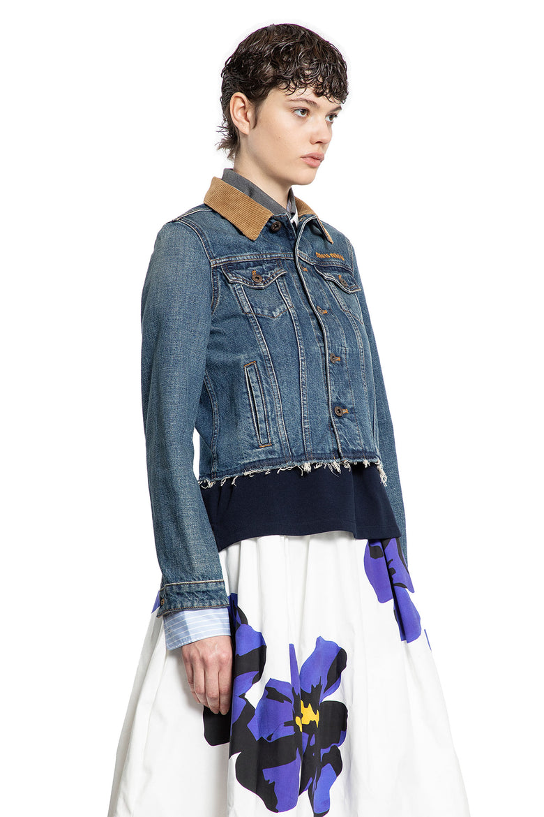 MIU MIU WOMAN BLUE JACKETS