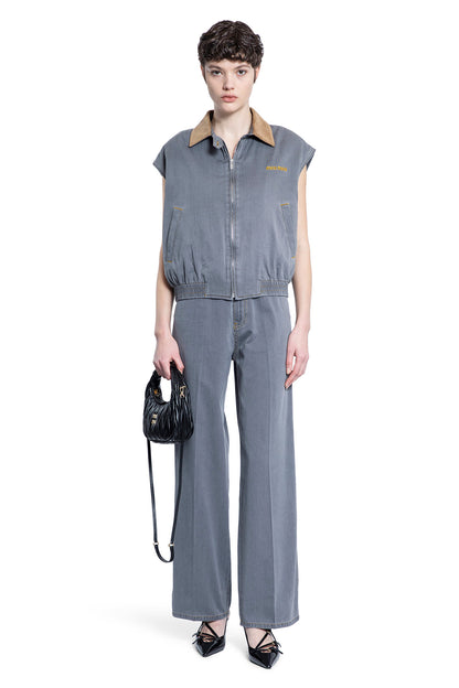 MIU MIU WOMAN GREY VESTS