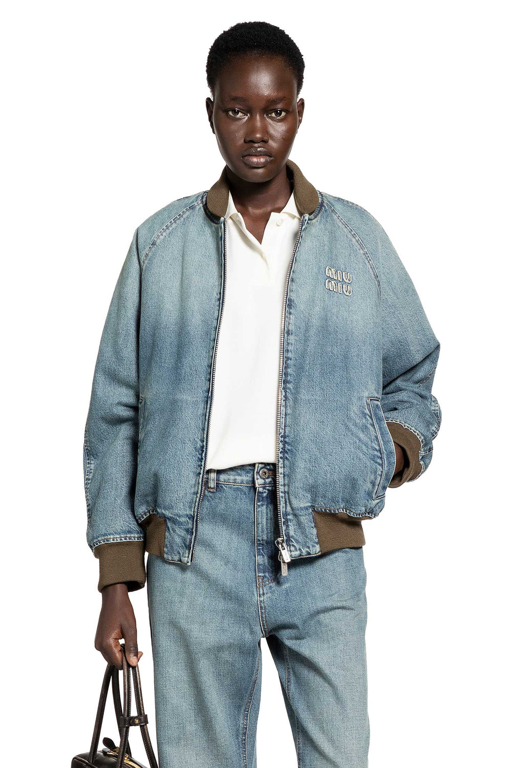 MIU MIU Denim Bomber woman