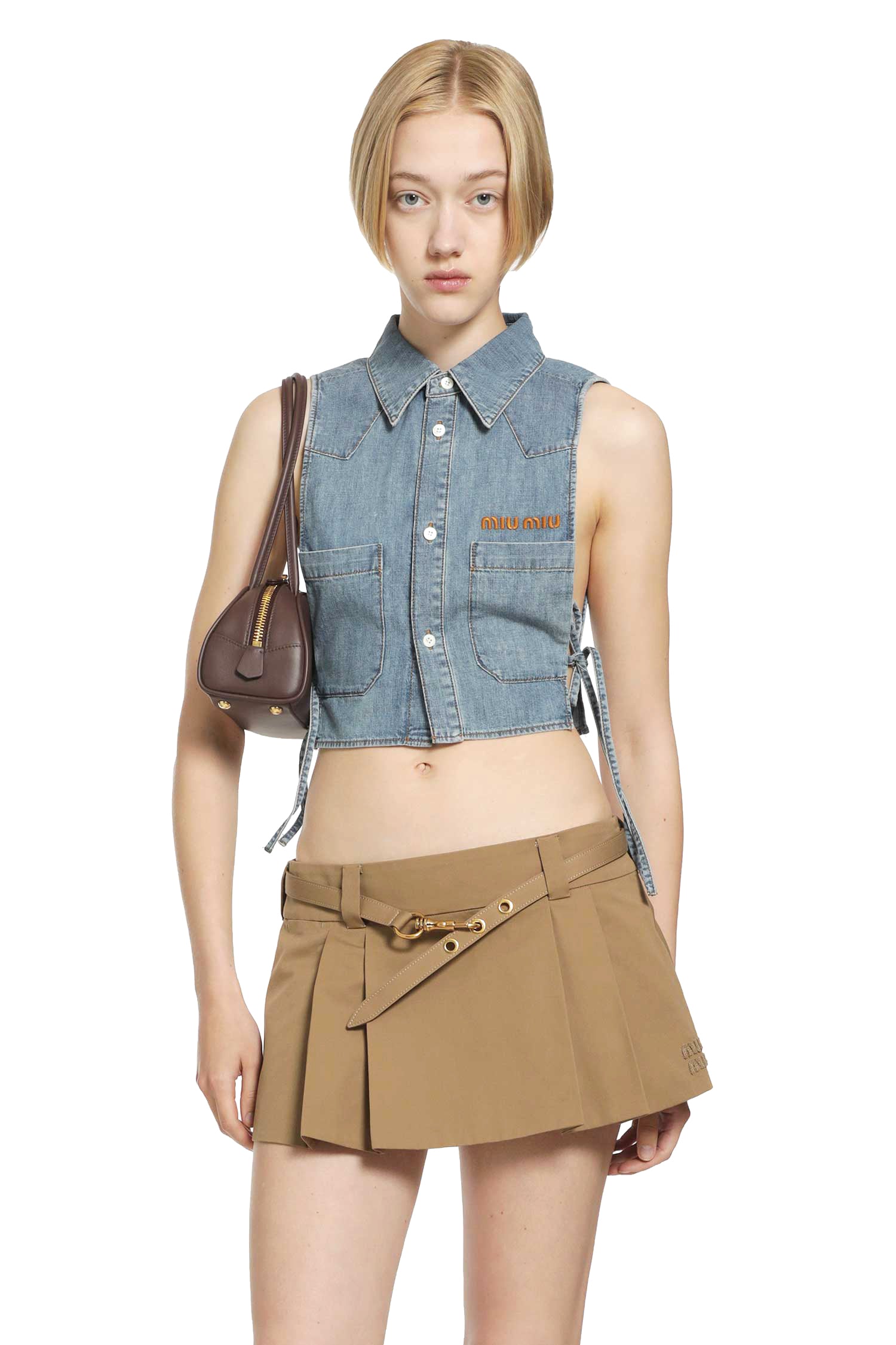 Cropped Chambray Shirt