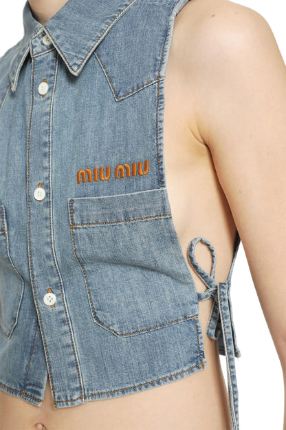 Cropped Chambray Shirt