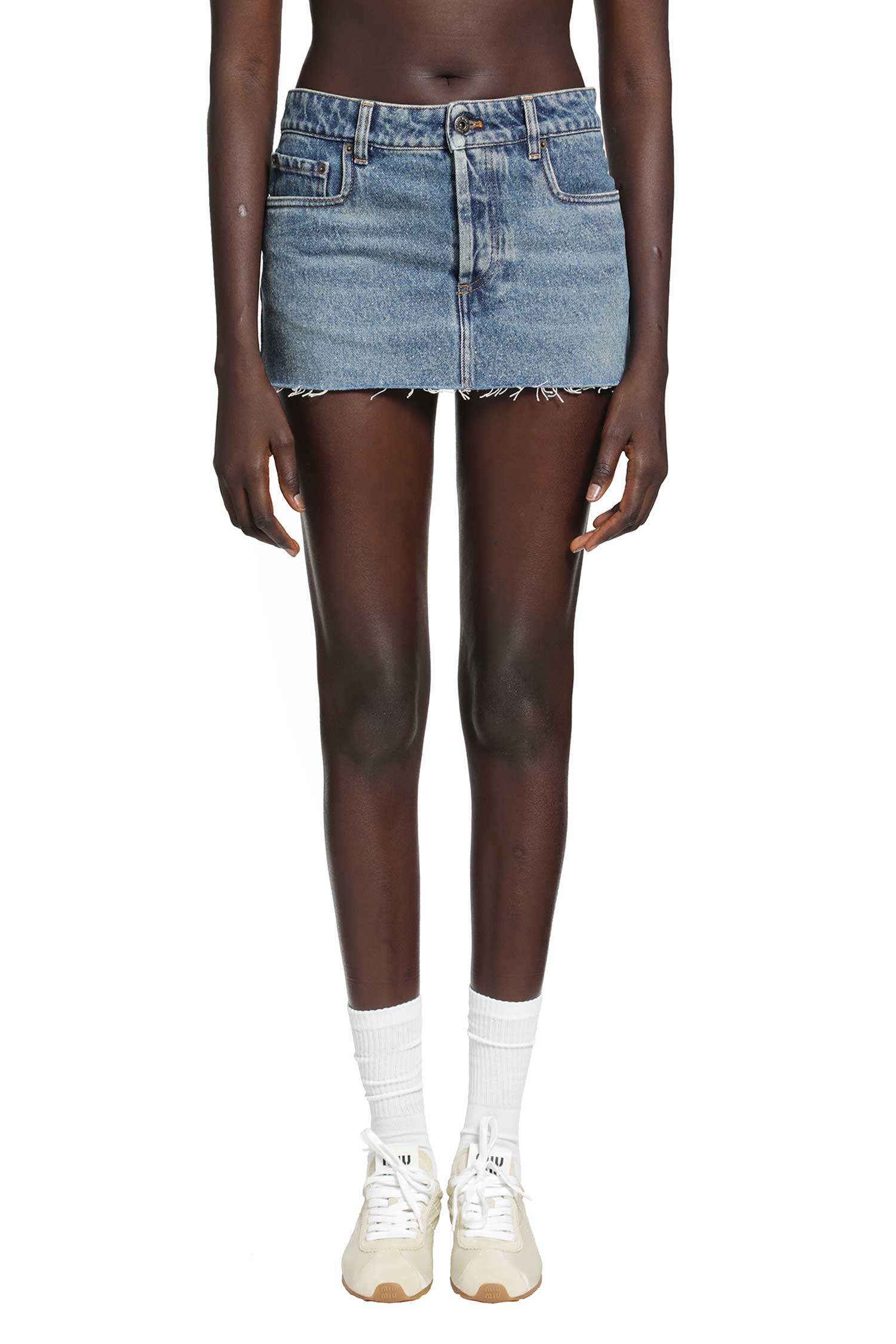 MIU MIU Denim Mini Skirt woman