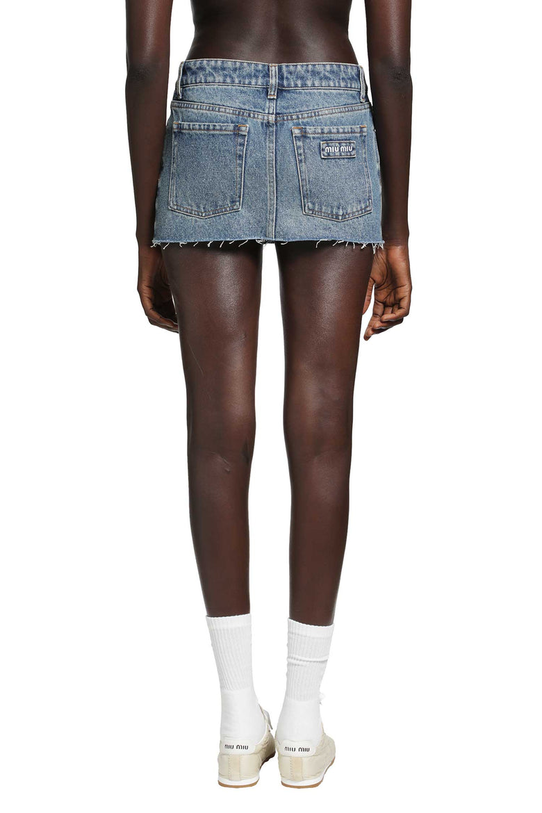 MIU MIU Denim Mini Skirt woman