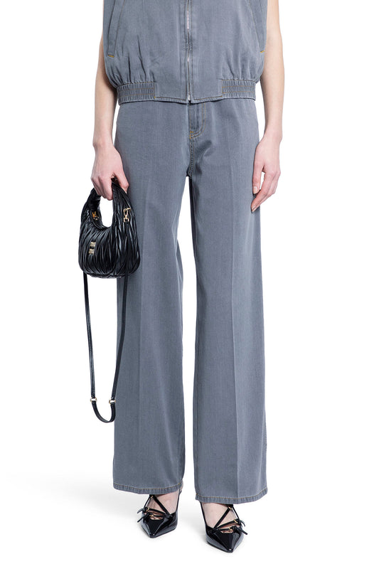 MIU MIU WOMAN GREY JEANS