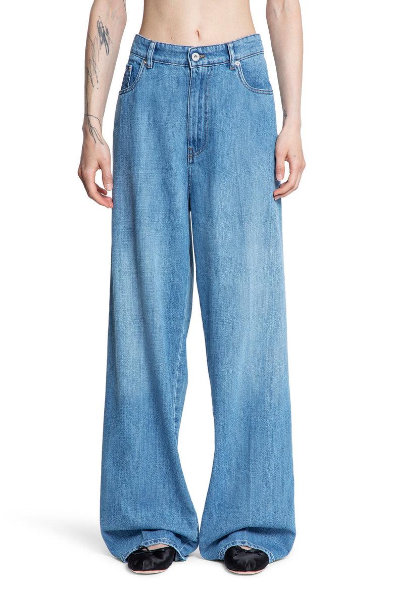 MIU MIU WOMAN BLUE JEANS