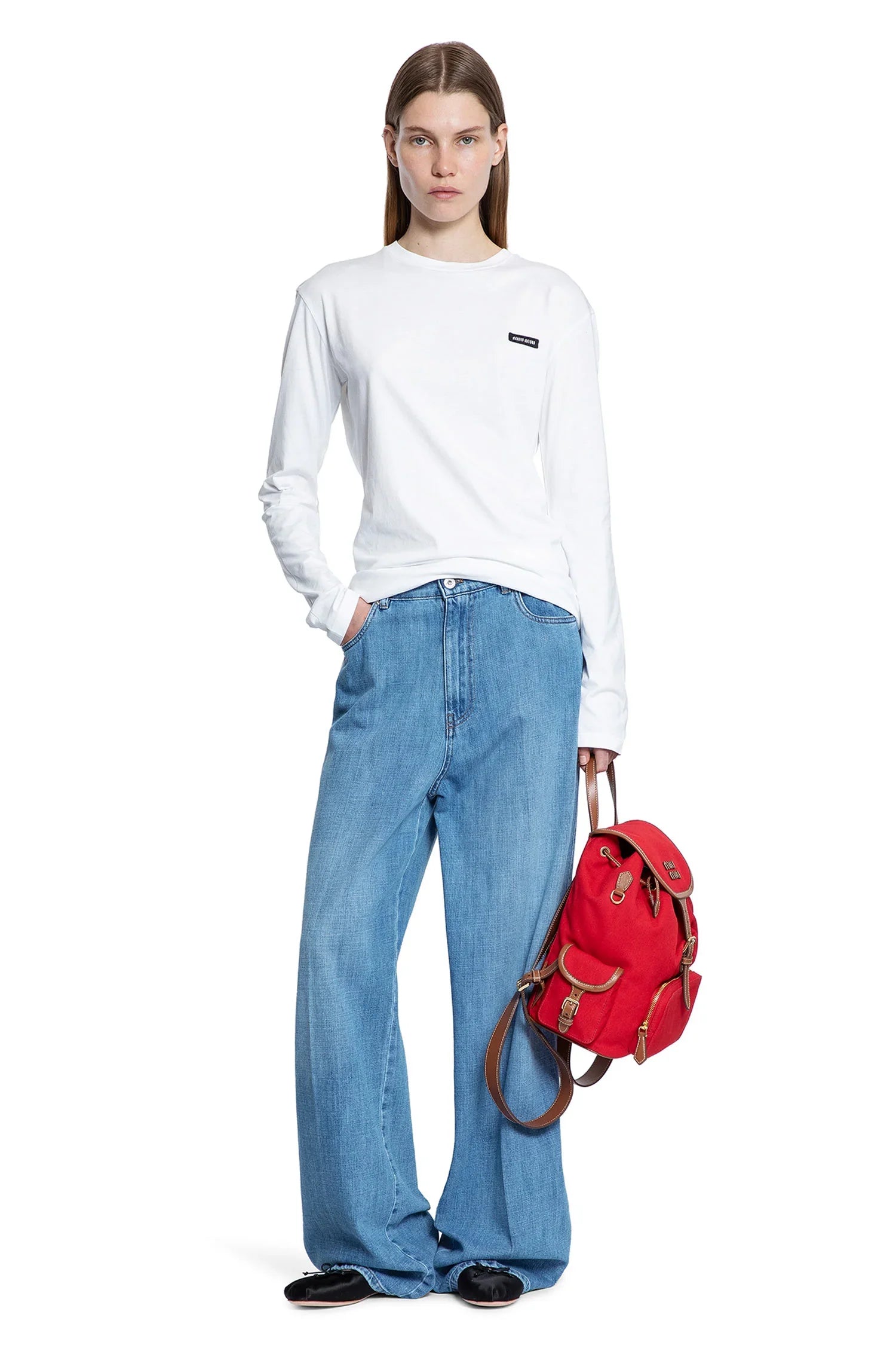MIU MIU WOMAN BLUE JEANS - Antonioli.eu
